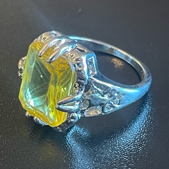 Yellow citrine S925 silver ring - Picture 3 of 9